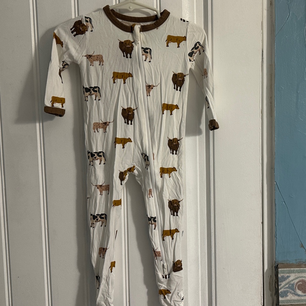 Cows White Onesie Pajamas
